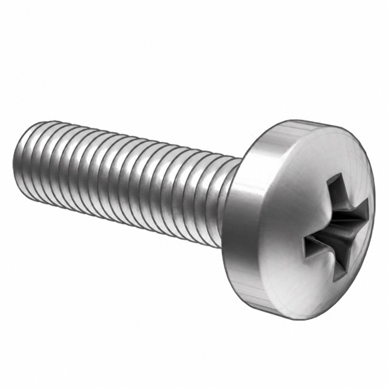 Cross-recessed pan head machine screws